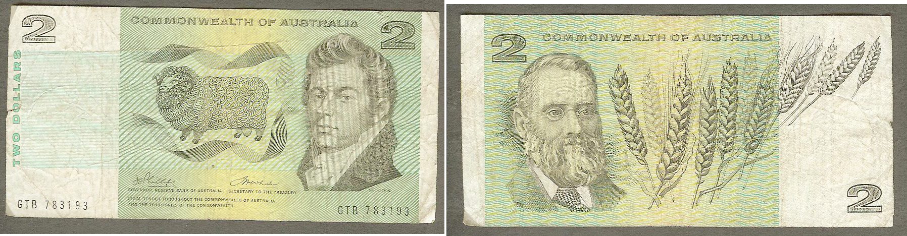 2 Dollars AUSTRALIE 1972 TB